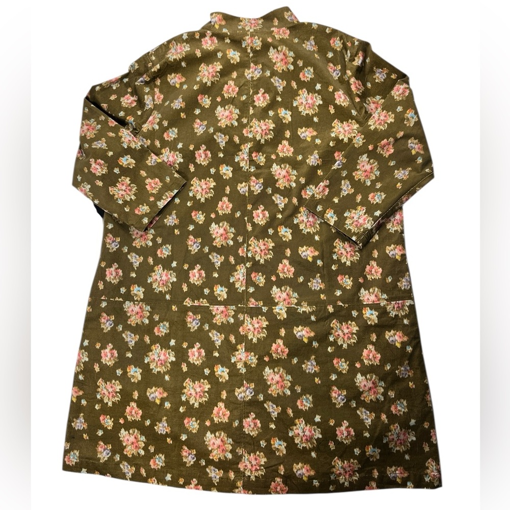 Tuckernuck Clifton Floral Brown Hazel Bouquet Corduroy A-Line Size XXL Cottage - Picture 4 of 15